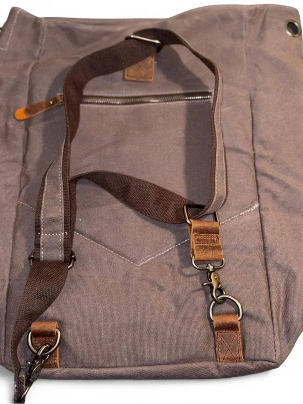 Gladiator II Brown Canvas Messenger Bag